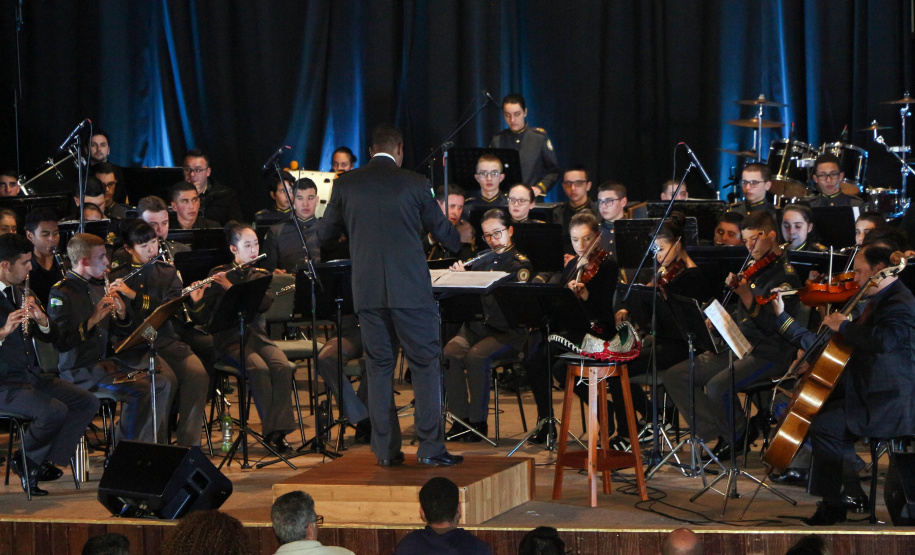 Curitiba, 06 de agosto de 2019. Concerto da Banda de Música do Colégio da Polícia Militar.
