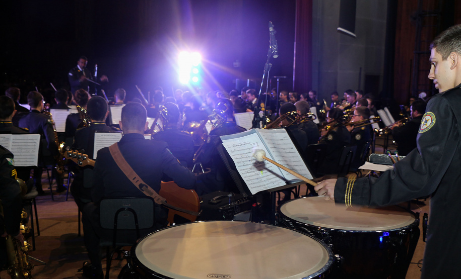 Curitiba, 06 de agosto de 2019. Concerto da Banda de Música do Colégio da Polícia Militar.