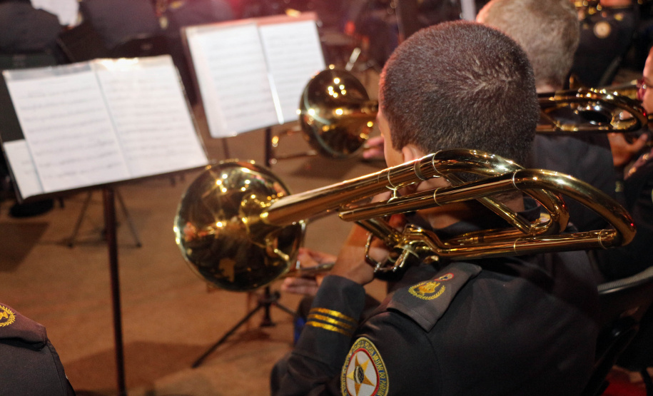 Curitiba, 06 de agosto de 2019. Concerto da Banda de Música do Colégio da Polícia Militar.