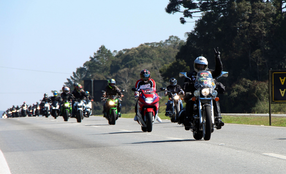 São José dos Pinhais, 17 de agosto de 2019. Passeio Motociclisto da PMPR.