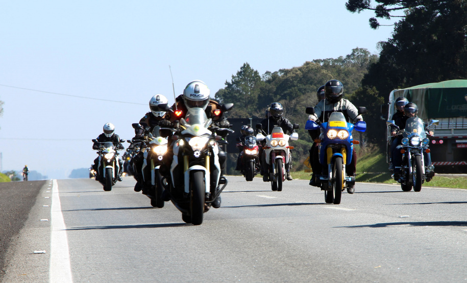 São José dos Pinhais, 17 de agosto de 2019. Passeio Motociclisto da PMPR.