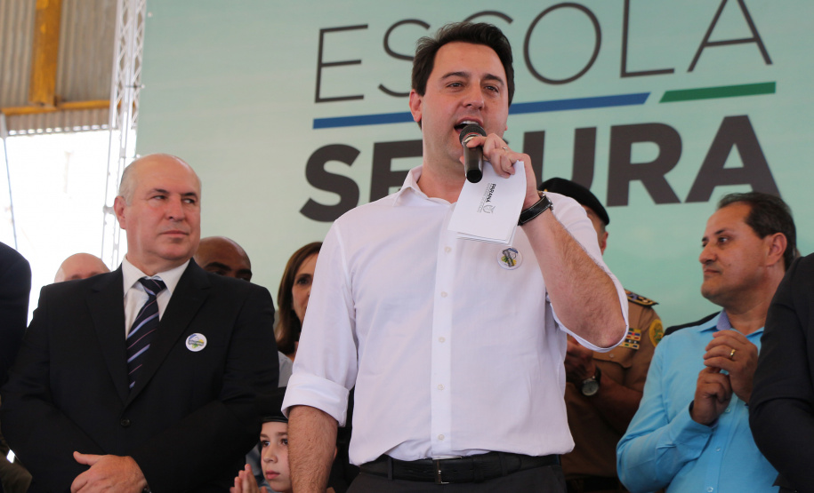 São Jose dos Pinhais, 11 de Setembro de 2019. Escola Segura. Foto: discurso Governador do Estado do Parana ratinho Jr.