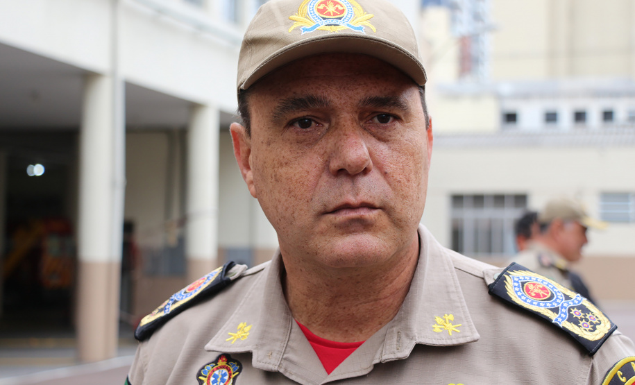 Curitiba, 22 de setembro de 2019. Chegada dos Bombeiros da Amazonia. Foto: entrevista Cel Prestes Comandante do Corpo de Bombeiros.