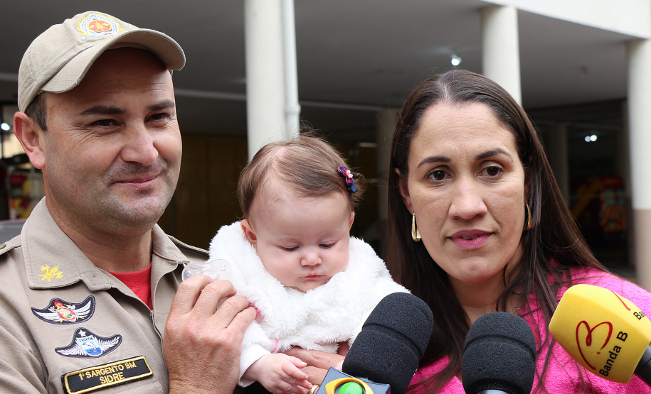 Curitiba, 22 de setembro de 2019. Chegada dos Bombeiros da Amazonia. Foto: entrevista Sgt Sidre e sua esposa.