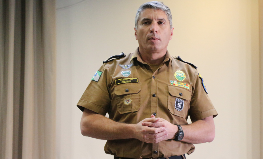 Curitiba, 03 de Outubro de 2019. Passagem de Comando DDTQ. Foto: discurso Cel Pericles de Matos Comandante Geral da Policia Militar do Estado do Parana.