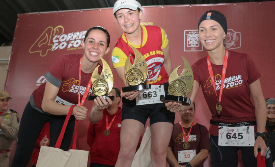 06-10-2019. 4ª Ediçao Corrida de Fogo do Corpo de Bombeiros Curitiba, 06 de Outubro de 2019. 4ª Ediçao Corrida de Fogo do Corpo de Bombeiros. Foto: vencedoras 5KM categoria Militar.