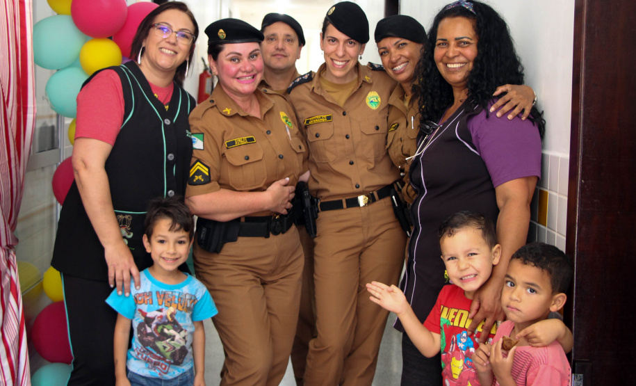 Curitiba, 10 de Outubro de 2019. PMPR participa do Dia das Crianças do CMEI Profª Teruko Beltrã.