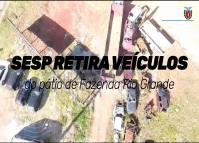 SESP e PCPR retiram veículos do pátio da Delegacia de Fazenda Rio Grande