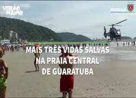Mais três vidas salvas na praia central de Guaratuba