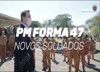 PM forma 47 novos soldados durante solenidade do aniversário de 166 anos