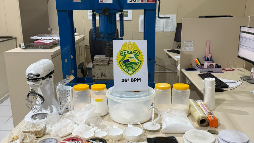 PMPR desmantela laboratório de cocaína em Telêmaco Borba